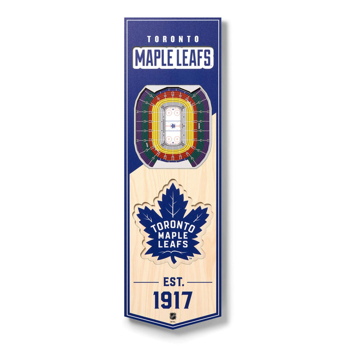 YouTheFan NHL 3D Stadion Banner 6 x 19 Zoll Toronto Ahornblätter, Toronto Ahornblätter
