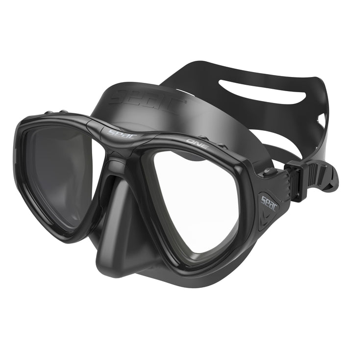 Seac Unisex Tauchmaske ONE, Regular Fit schwarz/schwarz, schwarz/schwarz