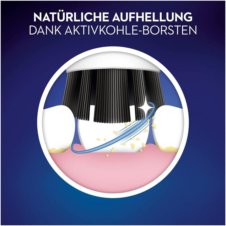 Oral-B Pure Clean Aufsteckbürsten für elektrische Zahnbürste, 3 Stück, mit Aktivkohle-Borsten, Zahnb