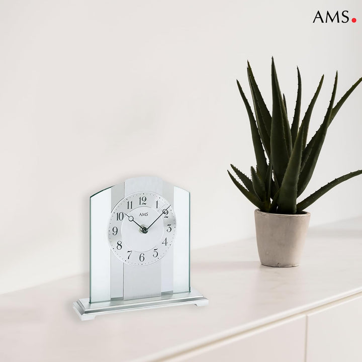 AMS Moderne Tischuhr mit Quartzwerk, batteriebetrieben - Modern Style 1120