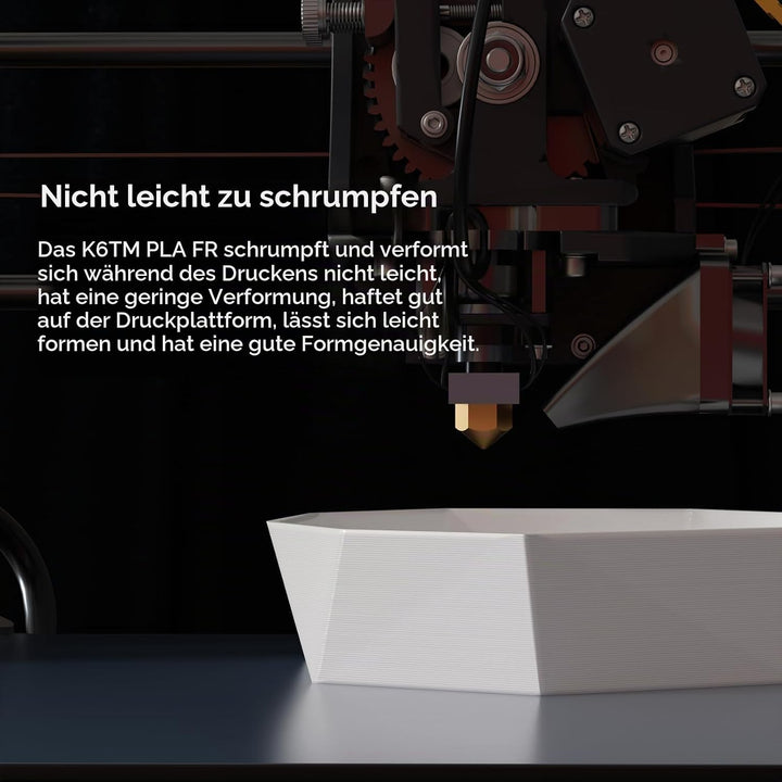 kexcelled PLA FR Flame Retardant Schwarz Filament UL94-V0 Grade Halogen-freies Flammhemmendes 3D Dru