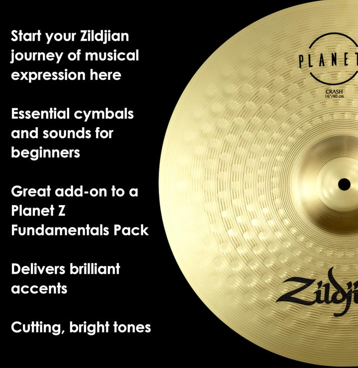 Zildjian ZP16C Planet Z Series - Crash Cymbal - 16" 2020 16'' Crash Planet Z - Neues Modell, 16'' Cr