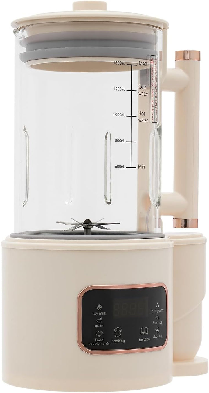 Sojamilch-Maschine, Automatische Sojamilchmaschine, Max. Kapazität 1500ML, Sojamilchbereiter Entsaft