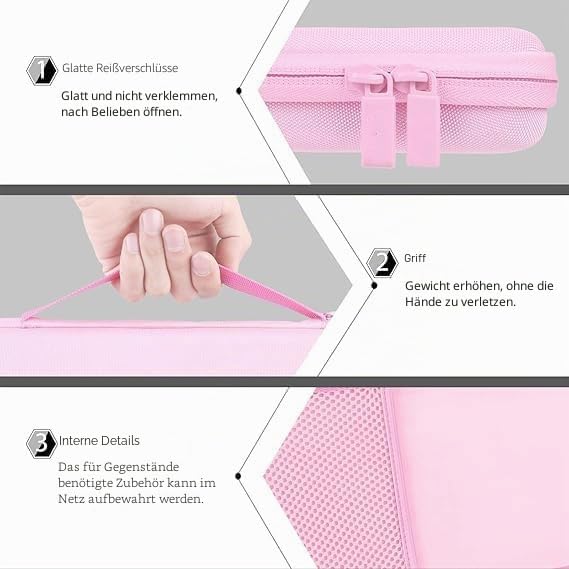 co2CREA Hartschalentasche für Logitech Pebble 2 Combo Tastatur-Maus-Set rose, rose