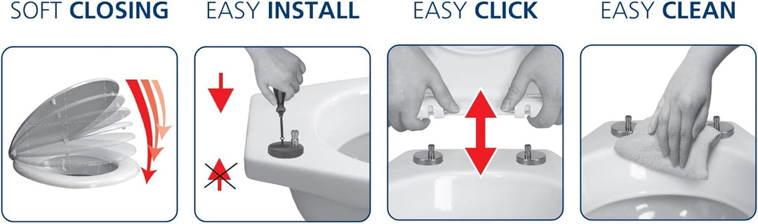 Kleine Wolke WC-Sitz Slate mit Absenkautomatik, Farbe: Schiefer, Material: Duroplast, Grösse: 37x 45