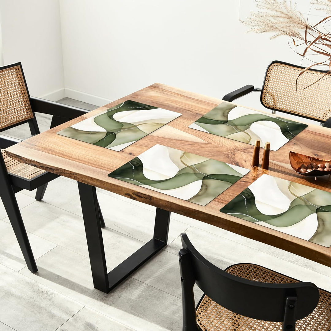 KitchenYeah© Platzsets Abwaschbar 6-Teilig 45x30 cm Tischsets Platzdeckchen Platzset Unterlage Tisch