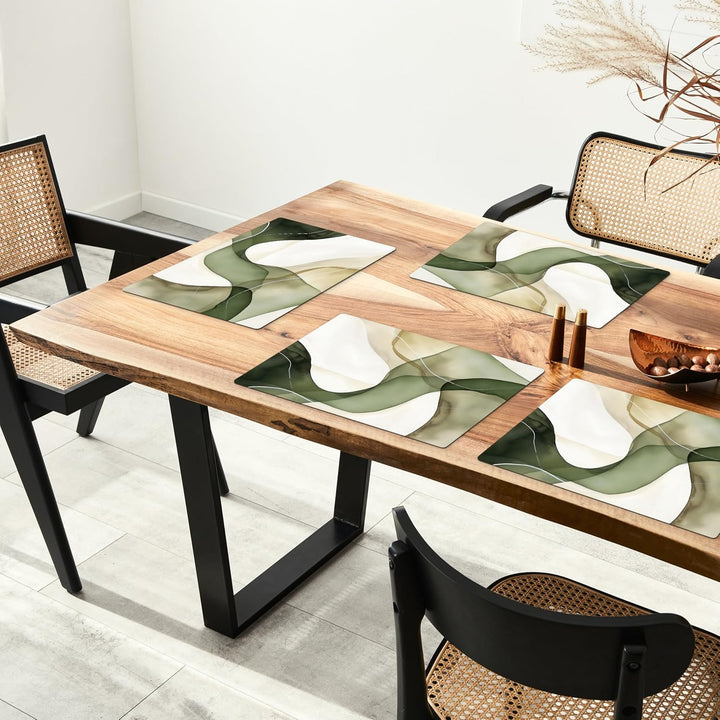 KitchenYeah© Platzsets Abwaschbar 6-Teilig 45x30 cm Tischsets Platzdeckchen Platzset Unterlage Tisch