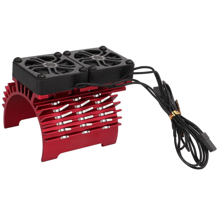 RC Dual Fan Motor Kühlkörper, Wärmeableitung Brushless Motor Cooling Dual Fan für 1/5 8,4V 16000RPM