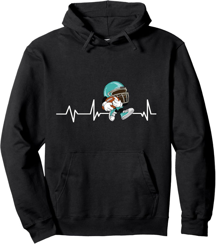 American Football Spieler Herzschlag American Football Pullover Hoodie