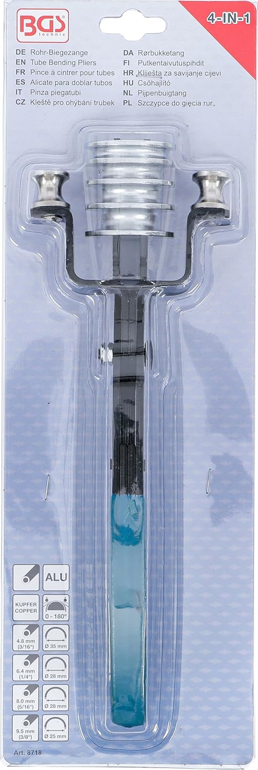 BGS 8718 | Rohr-Biegezange | "4-IN-1" | | Rohrbiegegerät | für Aluminium-, Kupfer und