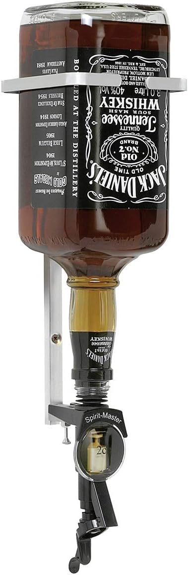 HL 3 - WANDHALTER für 3,0 lt. Jack Daniels Fl. - B-H-T - 13 X 43 X 15 cm - Dosierer Aufnahme Metall