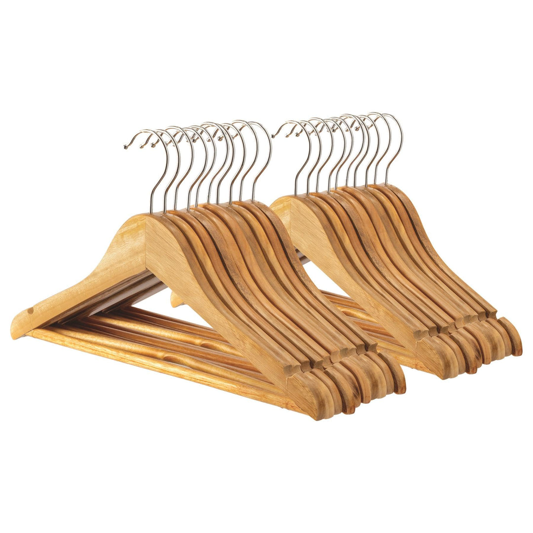 Harbour Housewares 20x Braun Kinder-Kleiderbügel aus Holz - Klein Kinder Mantel Kleidung für Baby, K