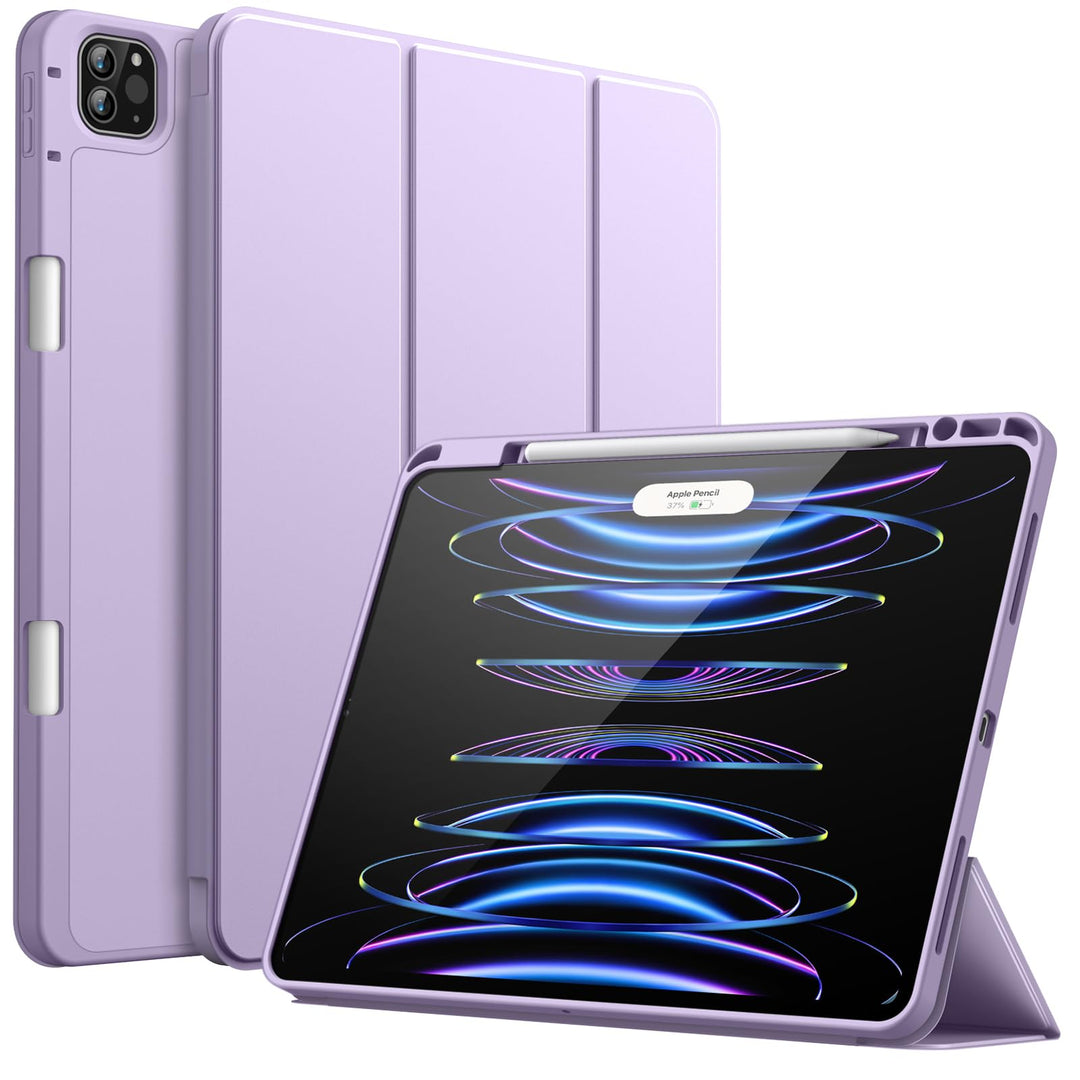 JETech Hülle für iPad Pro 12,9 Zoll (6./5. Generation, Modell 2022/2021) mit Stifthalter, Unterstütz