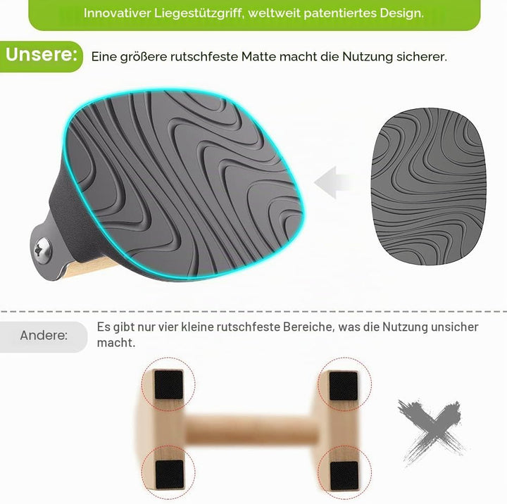 Dolibest Liegestützgriff, Push up Griffe Boden 2er Calisthenics Parallettes Kompakt Fitness Handstan