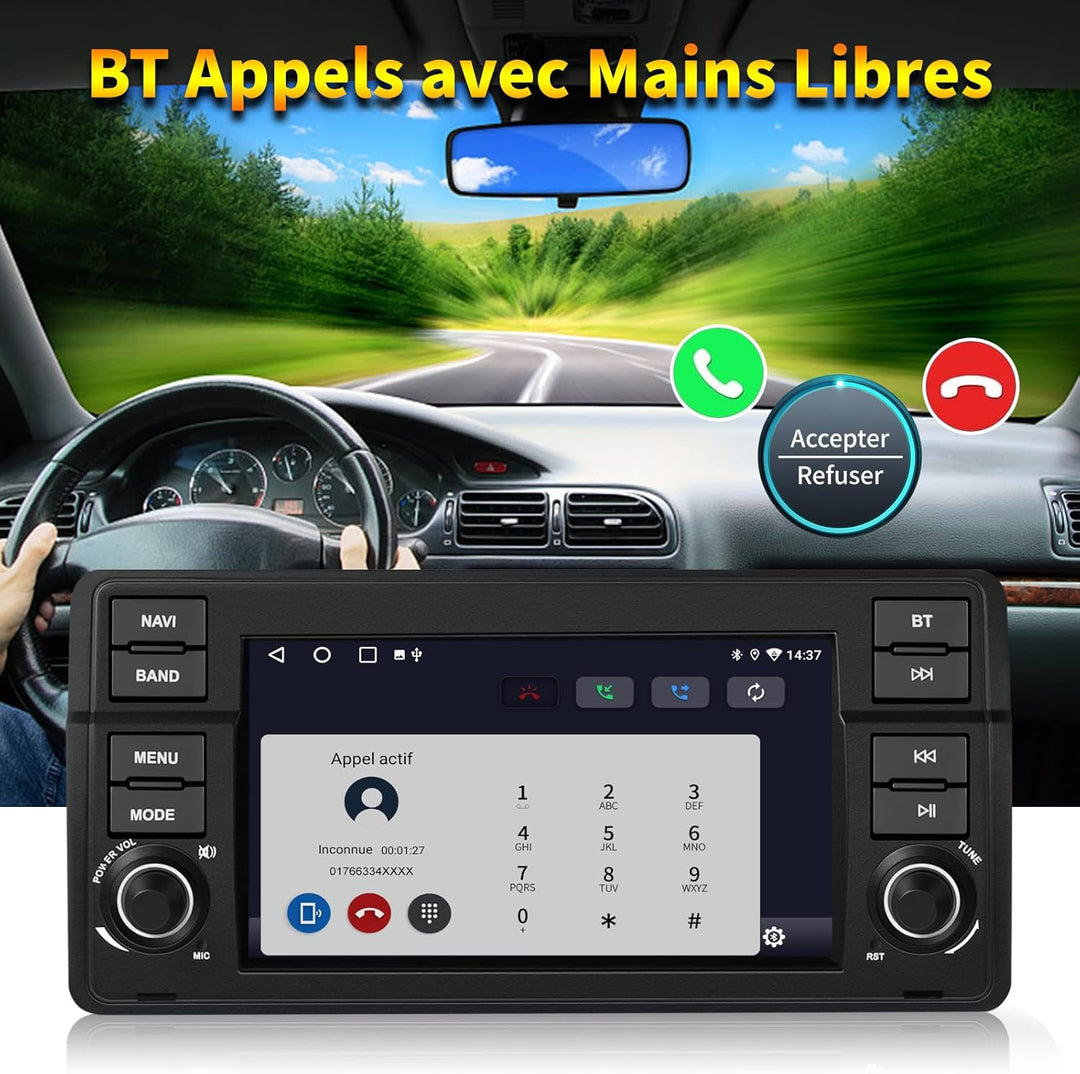 2 DIN Autoradio mit Bildschirm für BMW E46 Sedan Touring Coupé Convertible M3 Compact Rover 75 MG ZT