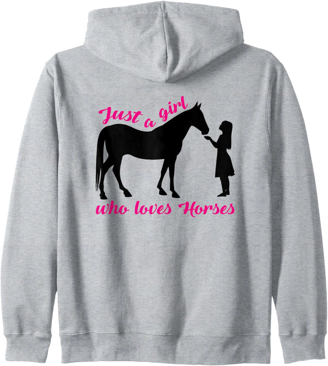 Nur ein Mädchen, das Pferde liebt für Pferde Pony Mödchen Kapuzenjacke