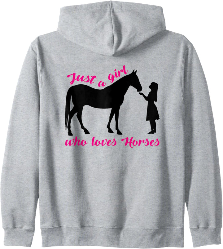 Nur ein Mädchen, das Pferde liebt für Pferde Pony Mödchen Kapuzenjacke