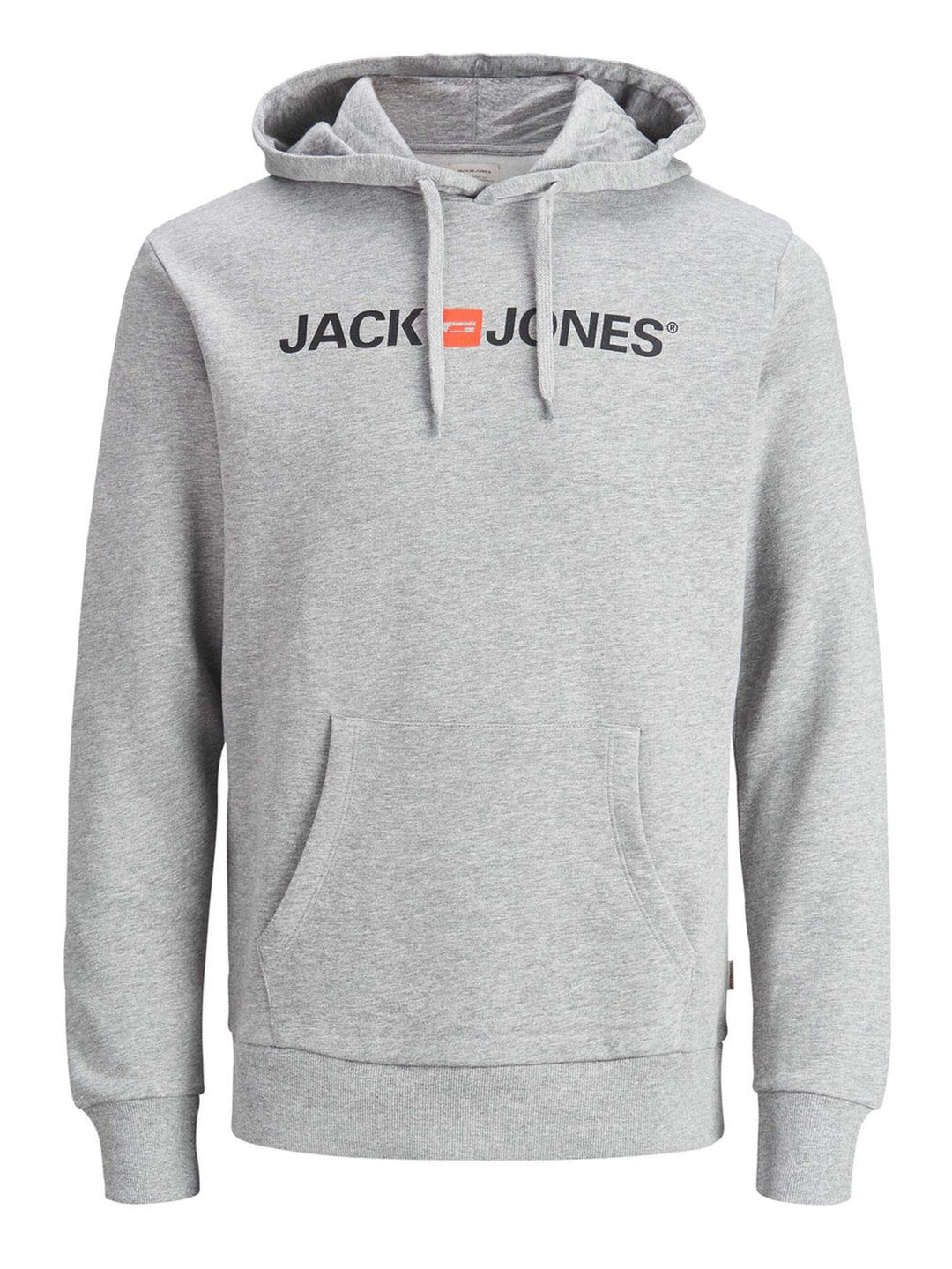 JACK & JONES Male Kapuzenpullover Logo Kapuzenpullover L Grau (Light Grey Melange Detail: Reg Fit-me