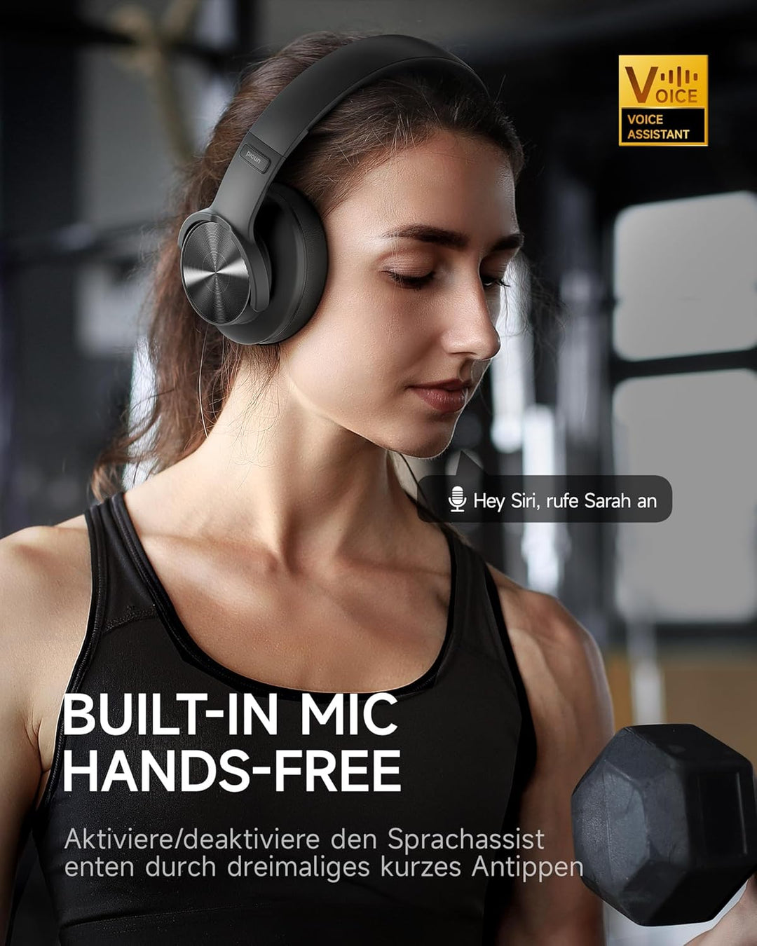 Picun B8 Bluetooth-Kopfhörer, 120 Stunden Wiedergabezeit, kabellose Bluetooth-Kopfhörer mit 3 EQ-Mod