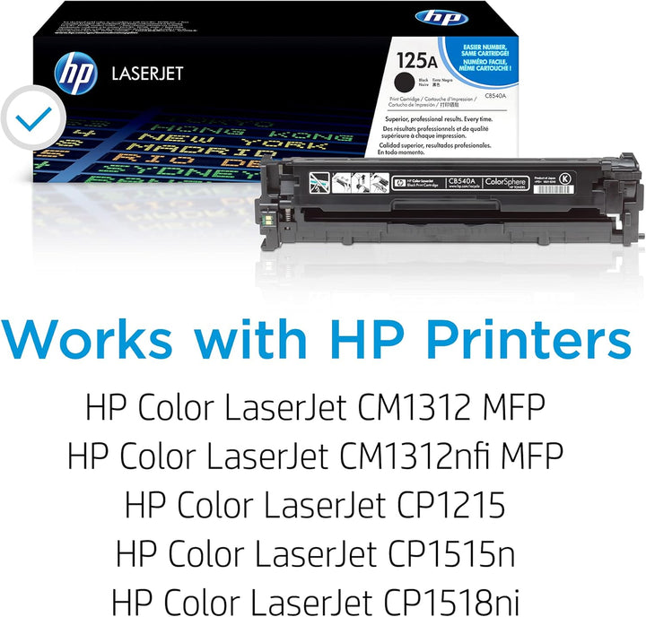 HP 125A (CB540A) Schwarz Original Toner für HP Color Laserjet CP1215, CP1515, CM1312 schwarz Standar