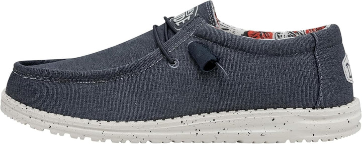 Hey Dude Herren Wally Stretch Canvas Moc Toe Shoes 37 EU Blau, 37 EU Blau