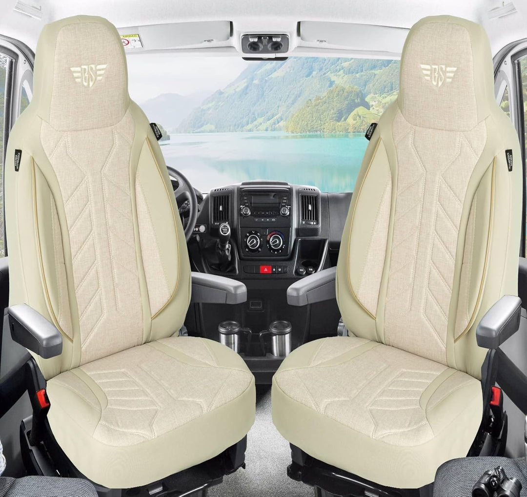 BREMER SITZBEZÜGE Wohnmobil Schonbezüge für FIAT Ducato Jumper Boxer PLKT205 PLKT205 - Beige, PLKT20