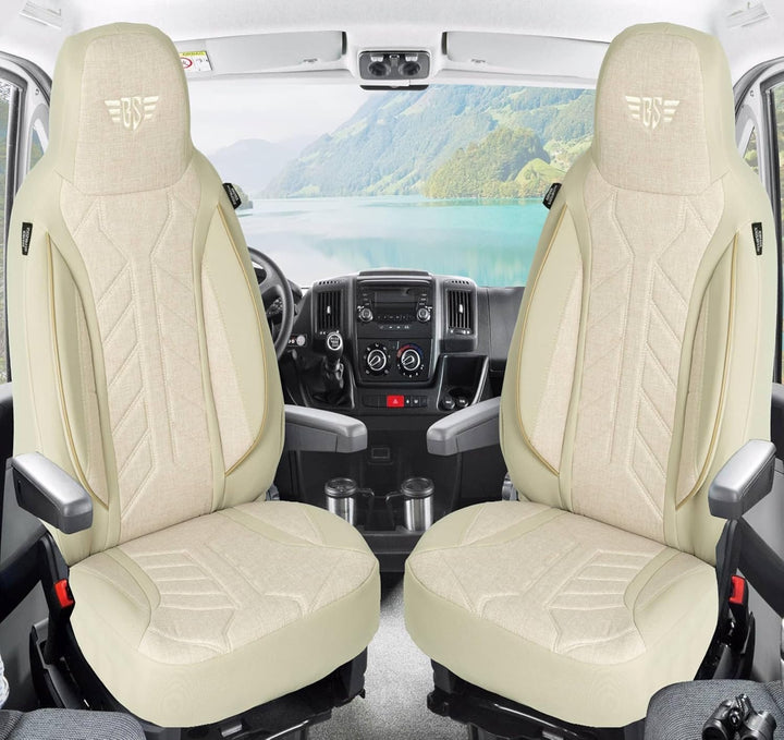 BREMER SITZBEZÜGE Wohnmobil Schonbezüge für FIAT Ducato Jumper Boxer PLKT205 PLKT205 - Beige, PLKT20
