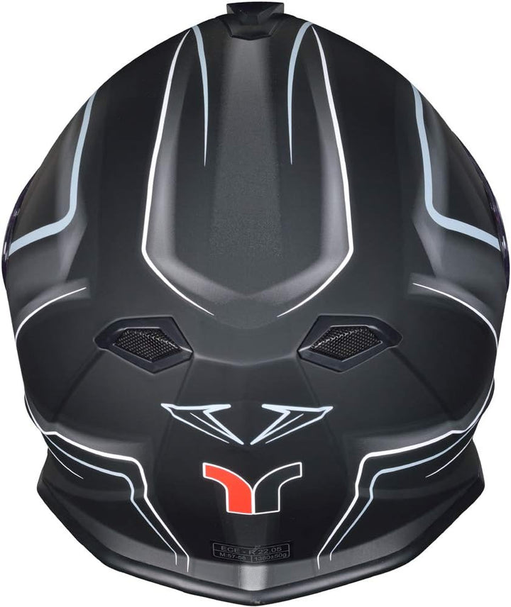 RT-824 Integralhelm Motorradhelm Kinderhelm Motorrad Integral Roller Helm rueger, LNP-GY 61-62