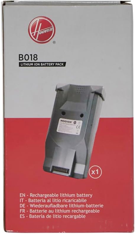 Hoover B018 Lithium-Akku für Staubsauger, wiederaufladbar, 22,2 V, schwarz, Original-Akku, für Staub
