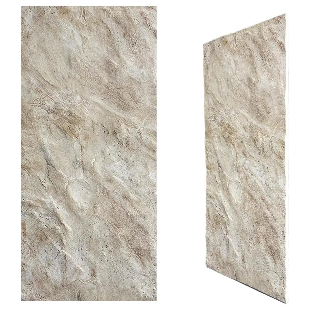 EPS 3D Wandpaneel Steinoptik – 50x120 cm – Leicht, DIY Montage, Wärme- &amp; Schalldämmung – Innen Wandv
