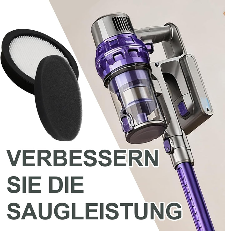 2er-Pack HEPA Ersatzfilter Set, 2 Filter mit 2 Schwämmen, Zubehör für Laresar Elite 3 Akku Staubsaug