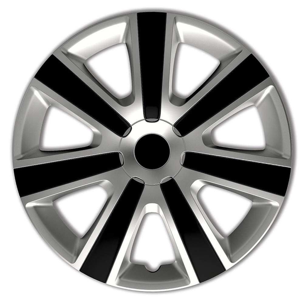 AUTO-STYLE Satz Radzierblenden VR 14-Zoll Silber/Schwarz Silber/Schwarz 14-inch, Silber/Schwarz 14-i