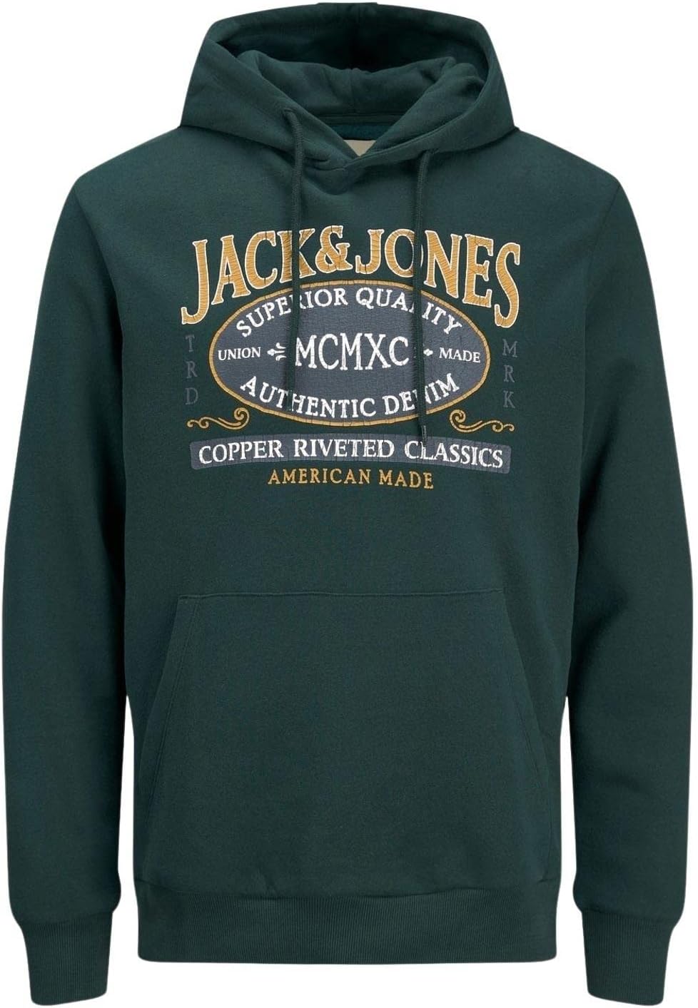JACK & JONES Herren Jjnewdenim Sweat Hood Sweatshirt M Pine Grove, M Pine Grove