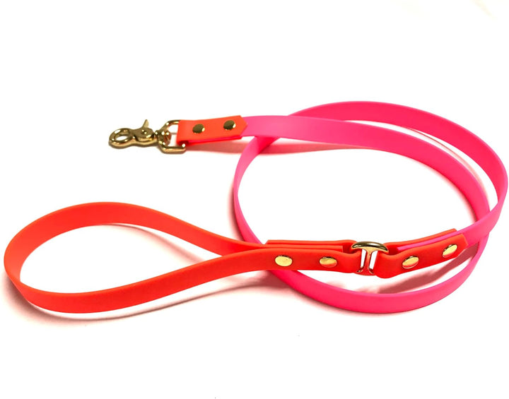 Leine aus Biothane, 2cm breite Biothane Leine, Hundeleine in verschiedenen längen (1 Meter, Neon-Pin