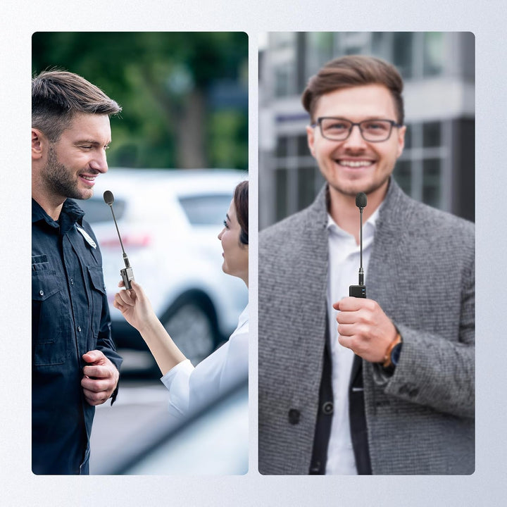 NEEWER 3,5mm TRS Omnidirektionales Kondensator Mikrofon, drahtloses Mikrofon für Interviews, kompati