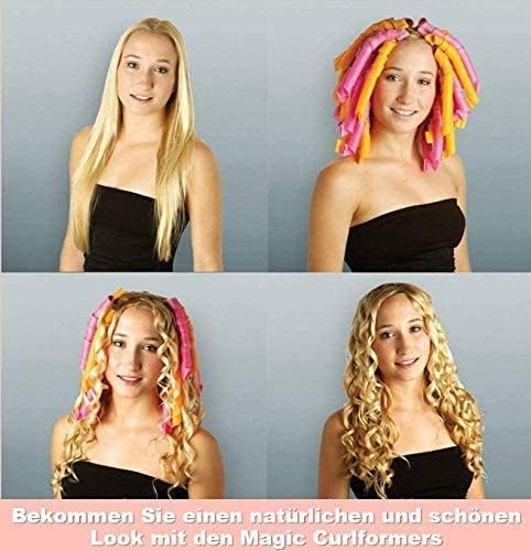 40 Stück - Lockenwickler Curler über Nacht für Damen und Frauen von Zuhause ohne Hitze (Lila/Pink) i