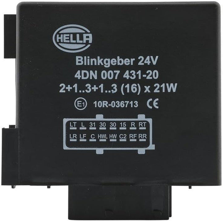 HELLA - Blinkgeber - 24V - 16-polig - gesteckt - elektronisch - 4DN 007 431-201