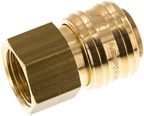Kupplungsdose (NW7,2) G 1/2"(IG), Messing Werkstoff:Messing Gewinde innen:G 1/2" Dichtungen:NBR