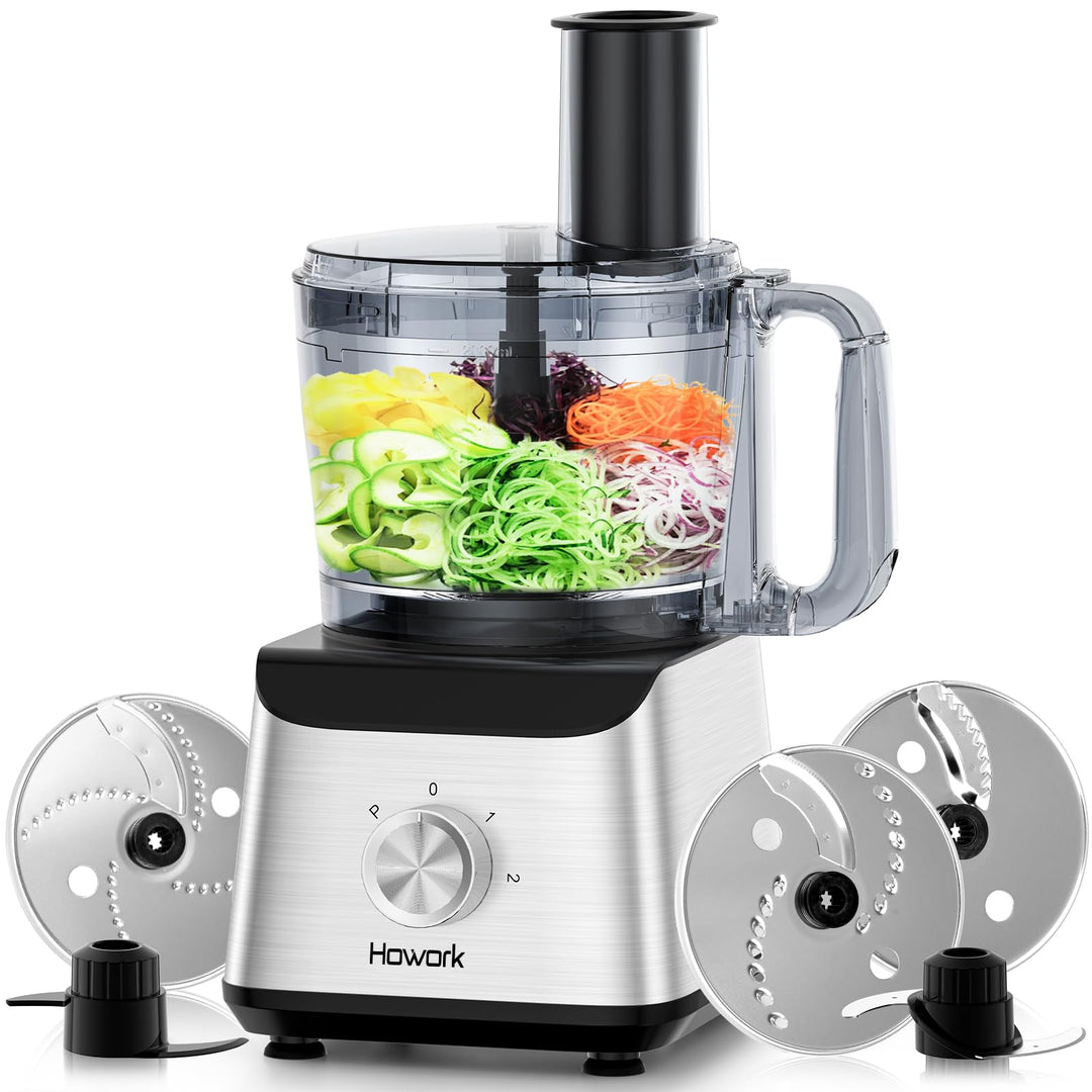 Howork Food Processor 1500W, Grosses Fassungsvermögen Multifunktion, Zum Zerkleinern, Schneiden, Hac