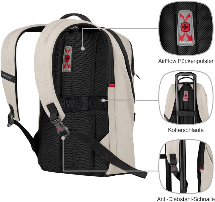 WENGER MX Laptop-Rucksack, Notebook, Tablet bis 10 Zoll, Damen Herren, Business Uni Schule Reisen Be