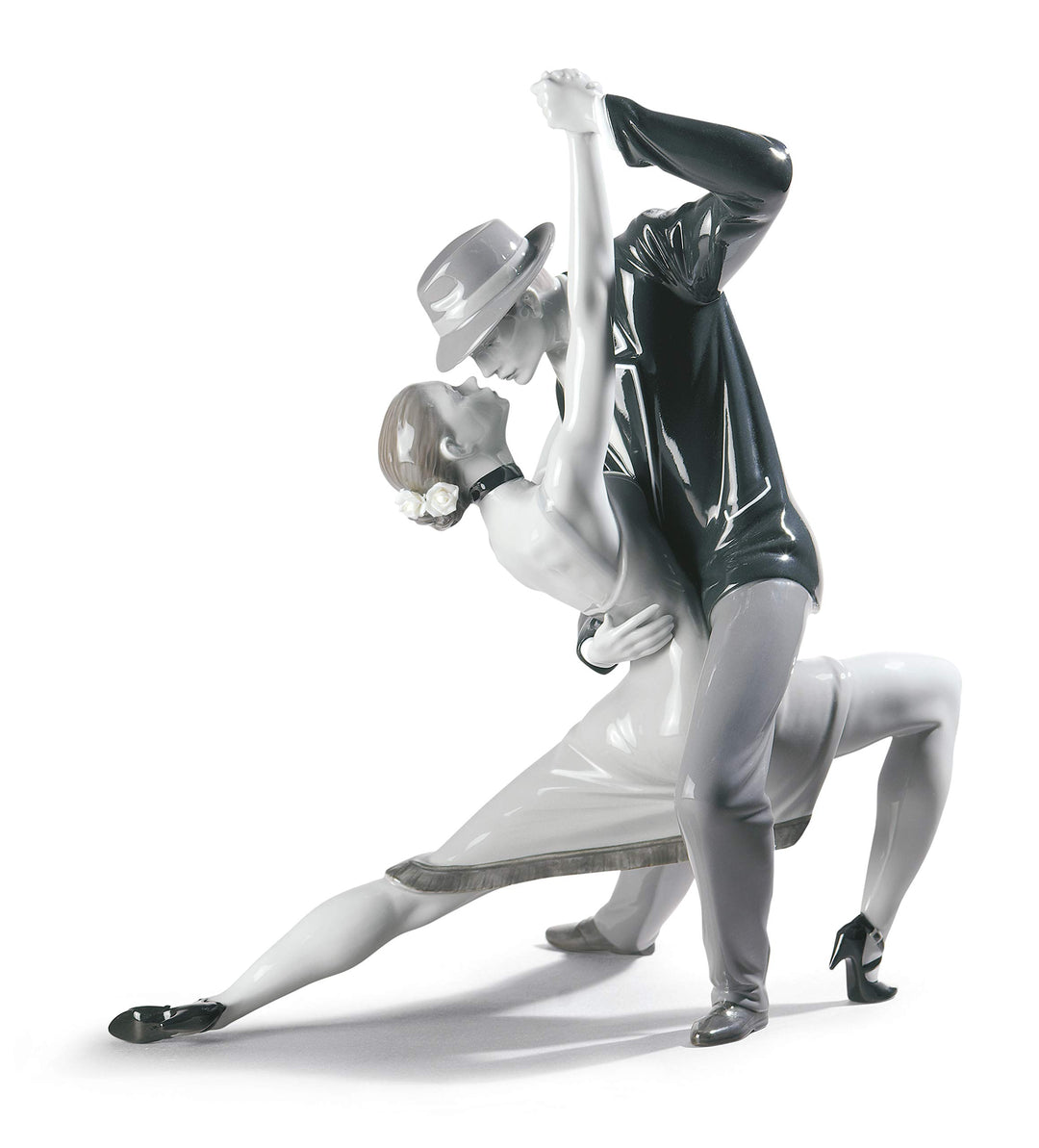 LLADRÓ Pärchen-Figur Leidenschaftlicher Tango. Limitierte Auflage. Tango-Tänzer. Porzellan.