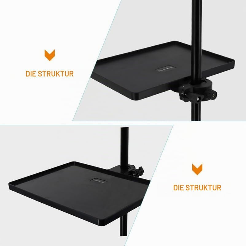 Supvox Mikrofonständer Ablage Soundkartenschale Verstellbares Live Broadcast Regal Kunststoff Tablet