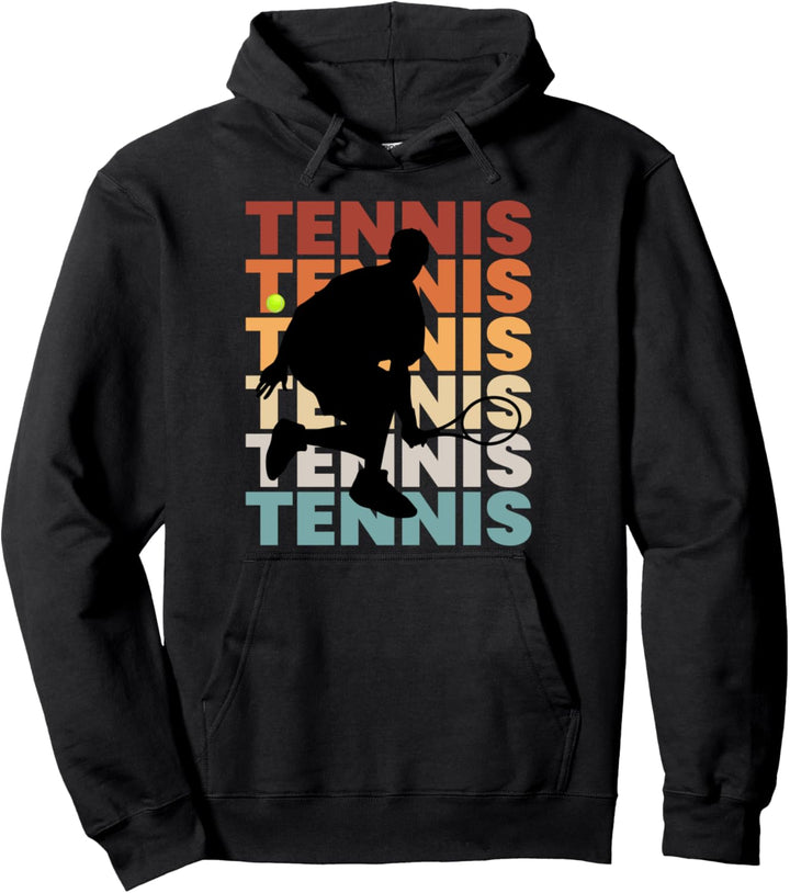 Tennisspieler Tennis Spielen Sport Retro Vintage Tennis Pullover Hoodie
