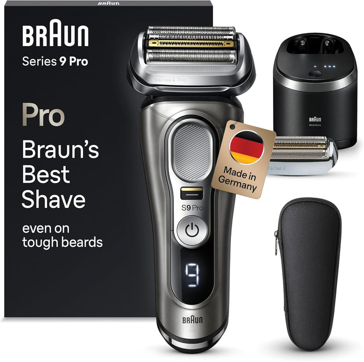 Braun Series 9 Pro Premium Rasierer Herren Elektrisch mit 4+1 Scherkopf, Elektrorasierer und Trimmer