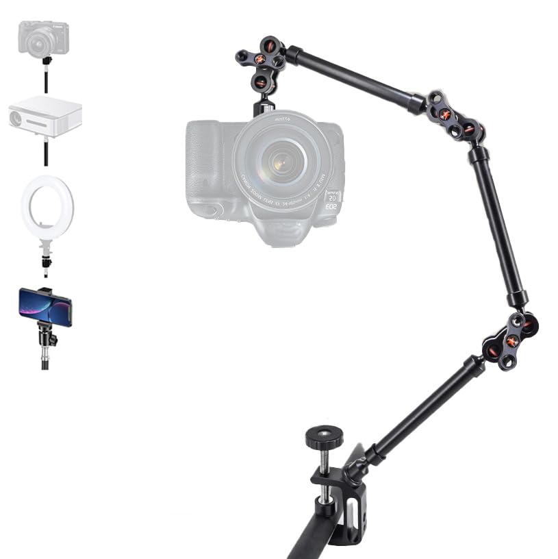 NEWFUN Desktop Magic Arm, Gelenkarm, Kamera Tischhalterung, Flexibel Gelenkarm Tisch Halterung mit 1