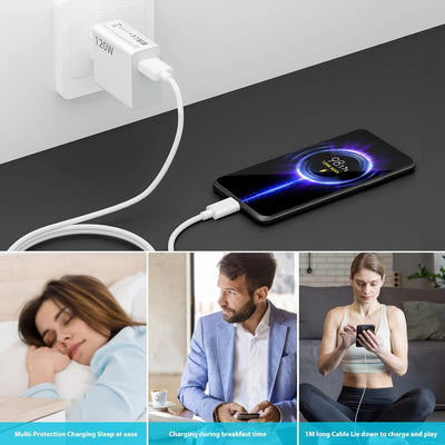 120W USB Ladegerät mit Typ C Ladekabel 1M für Xiaomi 11T Pro 13T Pro 13 Pro 13,USB Netzteil Stecker