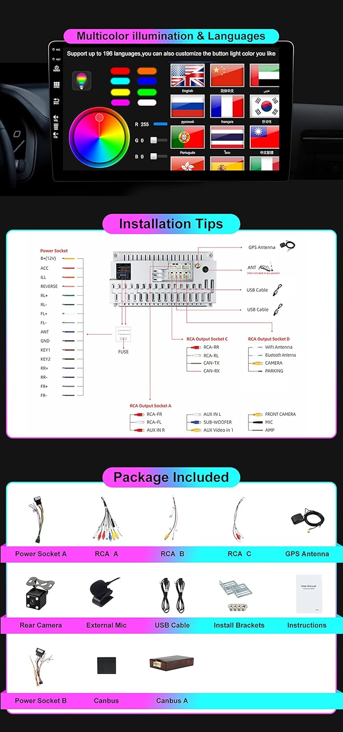 YUNTX [4GB+64GB] Android 12 Autoradio für BMW 1 Series E81 E82 E87 E88 (2008-2012)-2 Din-[Integriert