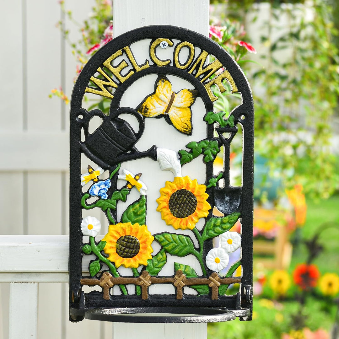 Sungmor Gusseisen-Wand-Pflanzgefässhalter – robuster Blumentopfhalter zur Wandmontage – Innen- und A
