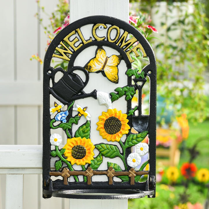 Sungmor Gusseisen-Wand-Pflanzgefässhalter – robuster Blumentopfhalter zur Wandmontage – Innen- und A
