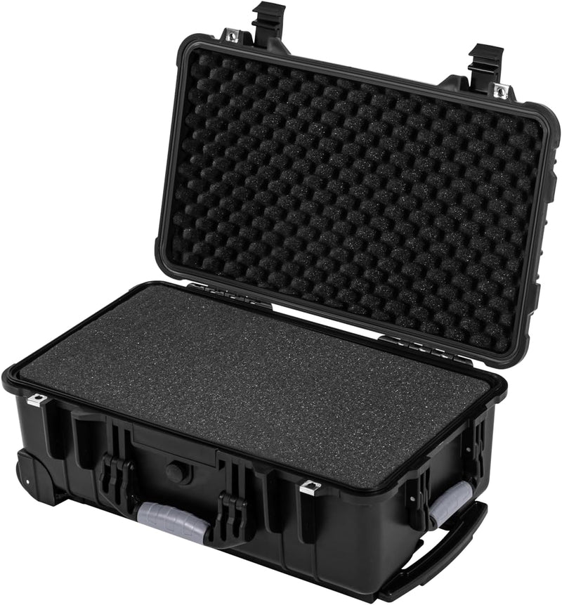 Electronicx Outdoor-Fototasche mit Gitterschaum, Schwarz, Modern (56 x 35 x 23 cm), 56 x 35 x 23 cm